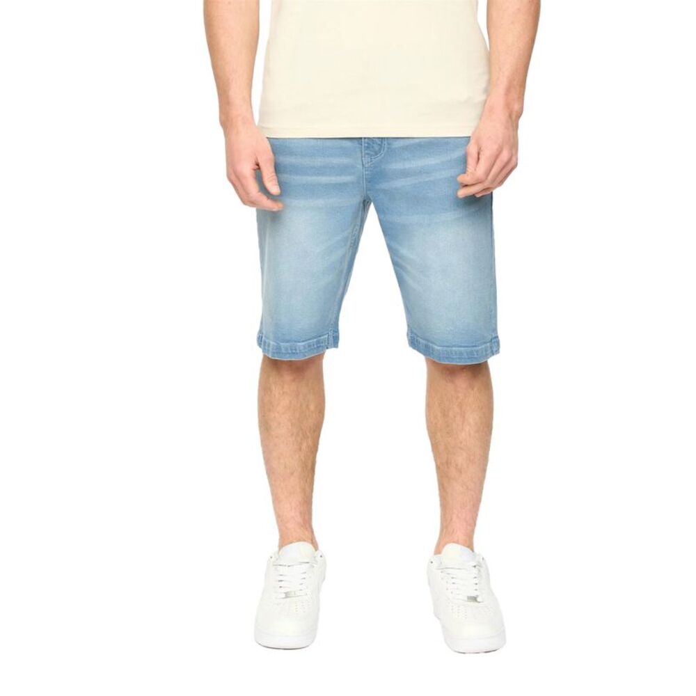 Crosshatch Mens Kamaline Denim Shorts / Light Wash